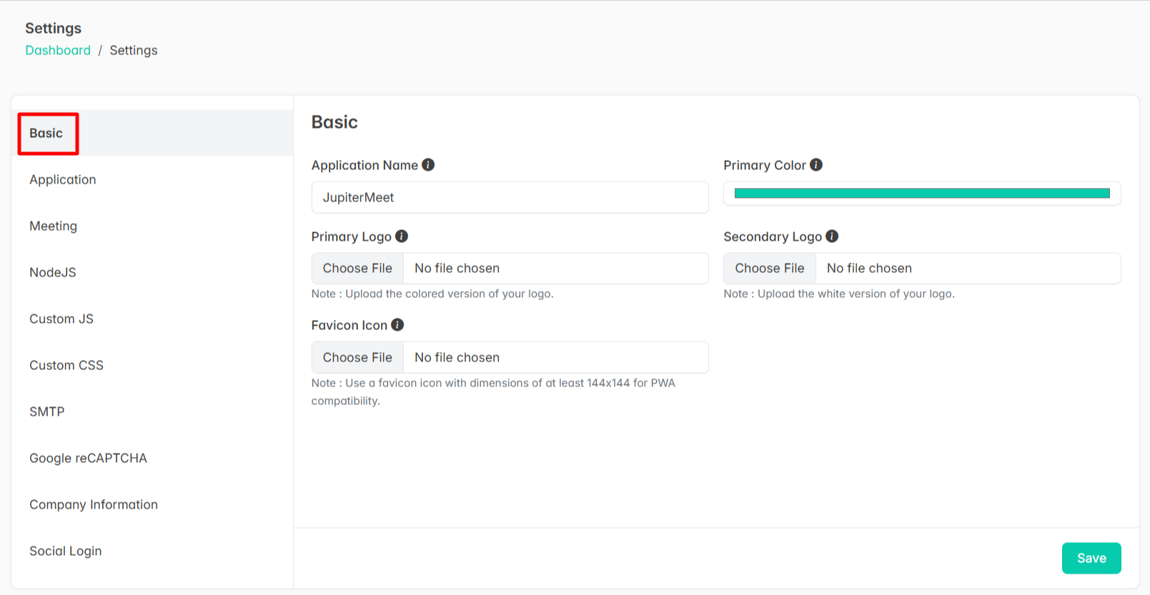 Setting Basic Screenshot