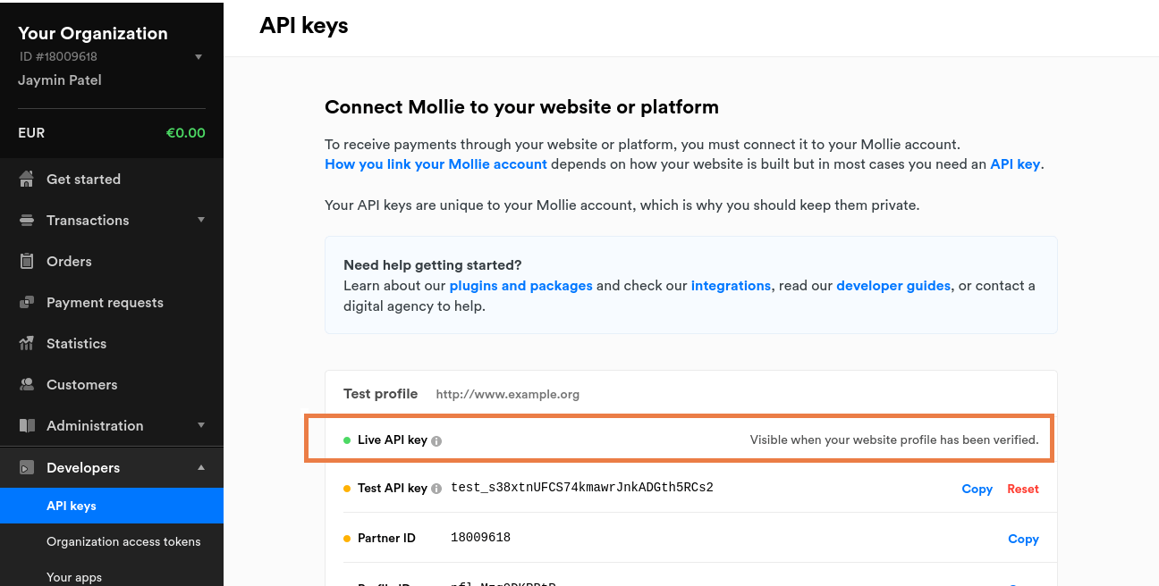 Mollie Config